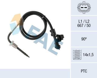 Sensor, exhaust gas temperature FAE 68006