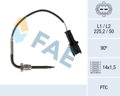 Sensor, exhaust gas temperature FAE 68091