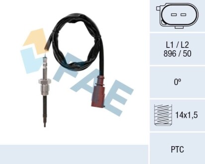 Sensor, exhaust gas temperature FAE 68013