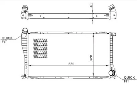 CHLODNICA BMW E39 530D,730D 98- HART 610252
