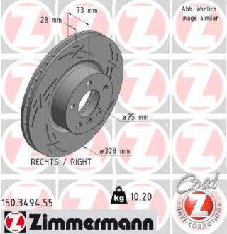 TARCZA HAM. BMW X3 1,8-3,5D 10- ZIMMERMANN 150349455