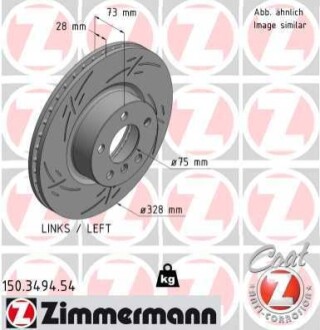 TARCZA HAM. BMW X3 1,8-3,5D 10- ZIMMERMANN 150349454