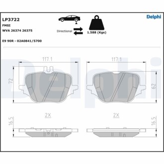 Klocki ham. C300,S350,S400,S450 Delphi LP3722