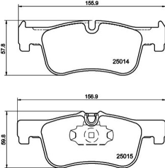 Тормозные колодки дисковые T3141 HELLA 8DB355020201