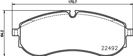 Klocki ham. tył MAN, VOLKSWAGEN HELLA 8DB355039531