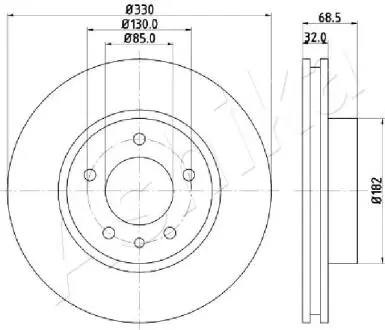 TARCZA HAM. VW TOUAREG 02- LEWA ASHIKA 60000957