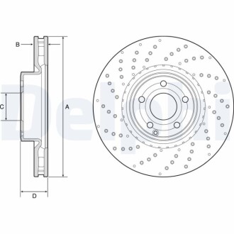 TARCZA HAM.MERCEDES SL R231 12- Delphi BG9216C