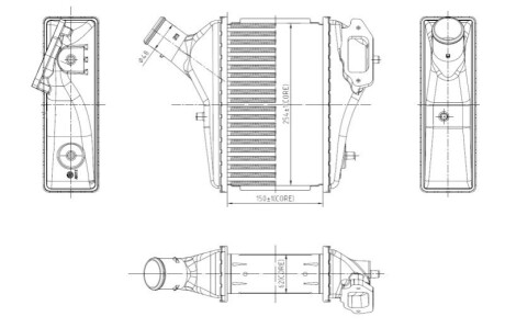 INTERCOOLER HONDA CRV 2.2D 12- NRF 309091 (фото 1)