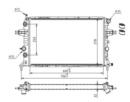 CHLODNICA ASTRA G 2.0DTI 00-04 HART 620274