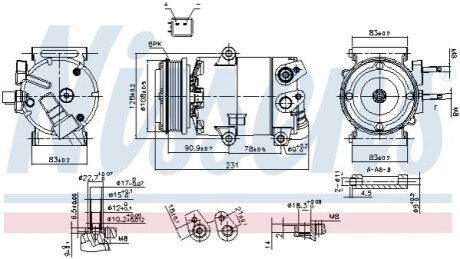 KOMPRESOR DO KLIMAT. C-MAX 10- NISSENS 890588