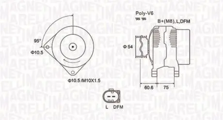 Alternator BMW BMW X3 E83 3.0D MAGNETI MARELLI 063731757010