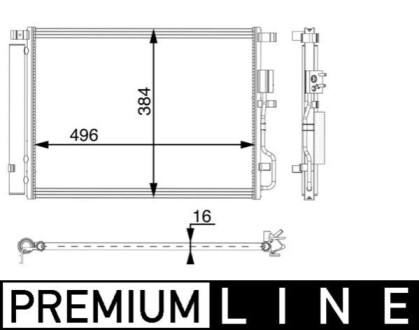 CH£ODNICA KLIMY HYUNDAI TUCSON MAHLE / KNECHT AC62000P