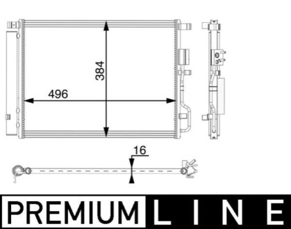 CH£ODNICA KLIMY HYUNDAI TUCSON MAHLE / KNECHT AC61000P