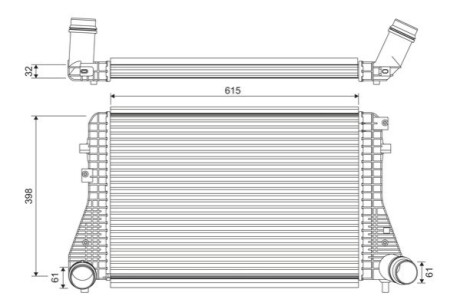 INTERCOOLER VW GOLF VI 2.0 09- Valeo 818372