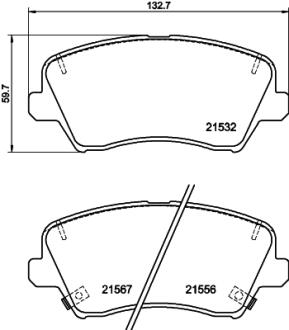 Klocki ham. przód HYUNDAI, KIA HELLA 8DB355039971