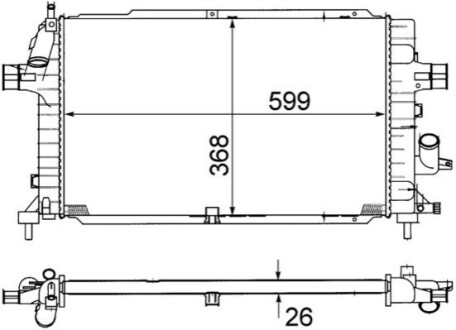 CHЭODNICA OPEL ASTRA H 1,7CDTI MAHLE / KNECHT CR1687000S