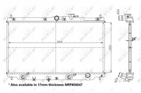 Радіатор, охолодження двигуна NRF 517722