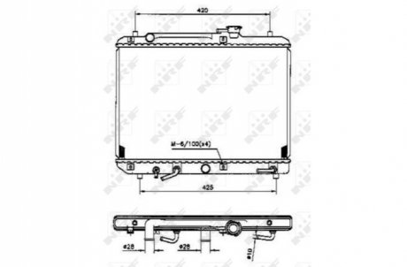 Радиатор, охлаждение двигателя NRF 53208