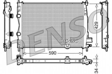 Радиатор, охлаждение двигателя DENSO DRM46018 (фото 1)