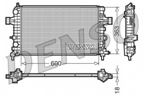 Радіатор, охолодження двигуна DENSO DRM20103 (фото 1)