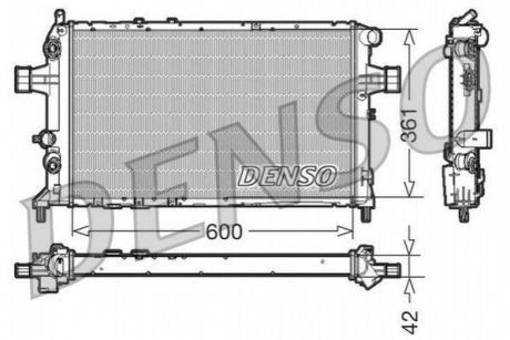 Радиатор, охлаждение двигателя DENSO DRM20016 (фото 1)