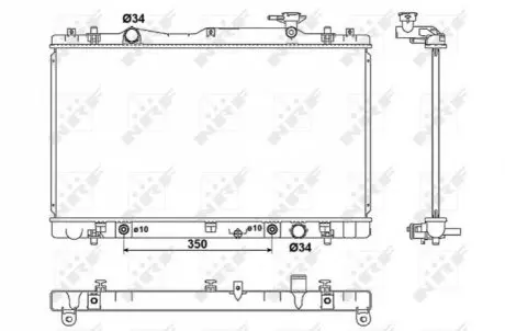 Радиатор, охлаждение двигателя NRF 53063