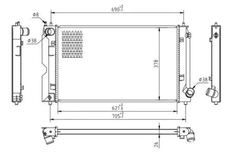 CHLODNICA COROLLA 2.0 D4D 01- HART 620236