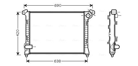 Радіатор, охолодження двигуна AVA COOLING BW2286