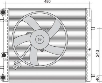 Радиатор, охлаждение двигателя MAGNETI MARELLI 350213851000 (фото 1)