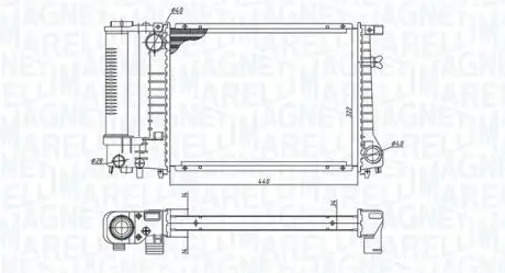 Радіатор, охолодження двигуна MAGNETI MARELLI 350213240000