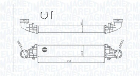 Intercooler MERCEDES CLASSE E MAGNETI MARELLI 351319204180 (фото 1)