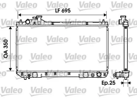 Радиатор, охлаждение двигателя Valeo 734216