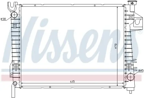 Радиатор, охлаждение двигателя NISSENS 69018