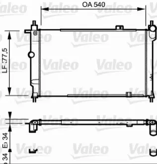 Радиатор, охлаждение двигателя Valeo 730993