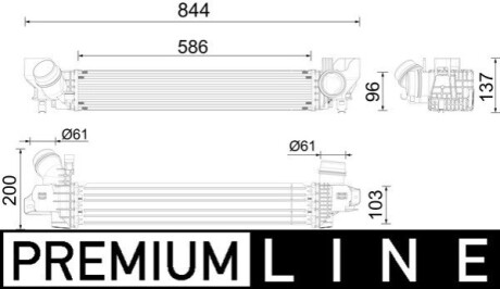 INTERCOOLER BEHR PREMIUM LINE MAHLE / KNECHT CI627000P