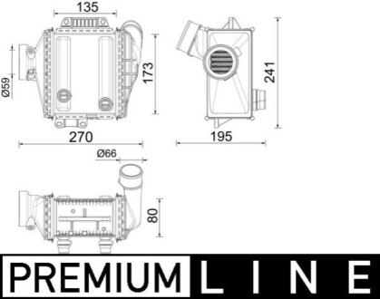 INTERCOOLER BEHR PREMIUM LINE MAHLE / KNECHT CI639000P