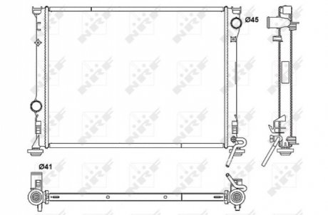 Радіатор, охолодження двигуна NRF 53042