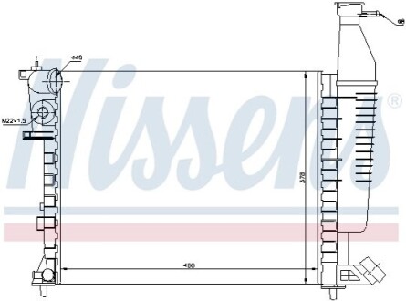 Радиатор, охлаждение двигателя NISSENS 63546