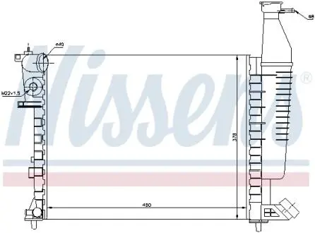 Радіатор, охолодження двигуна NISSENS 63546
