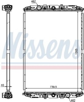 Радиатор, охлаждение двигателя NISSENS 67219