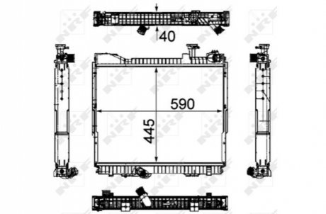Радіатор, охолодження двигуна NRF 53860