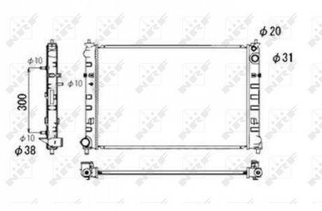 Радіатор, охолодження двигуна NRF 53684