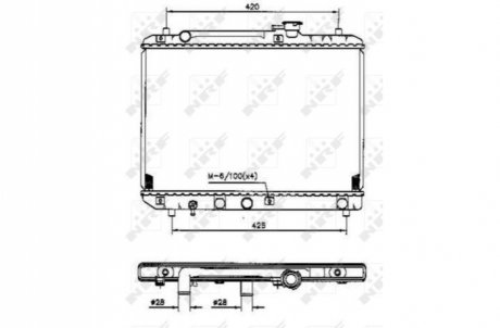 Радиатор, охлаждение двигателя NRF 53207