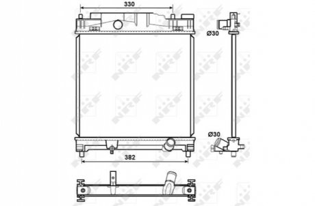 Радиатор, охлаждение двигателя NRF 53072