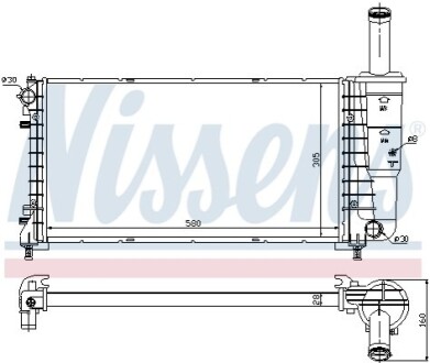 Радиатор, охлаждение двигателя NISSENS 61923
