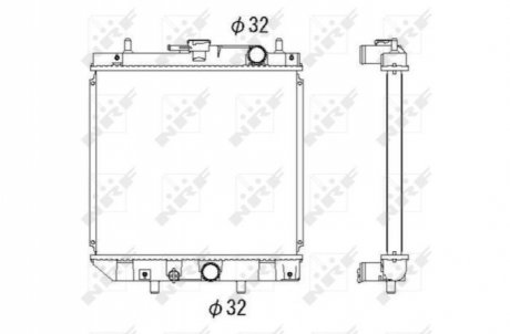 Радіатор, охолодження двигуна NRF 53276