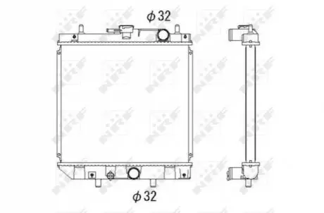 Радіатор, охолодження двигуна NRF 53276