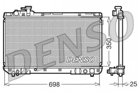 Радиатор, охлаждение двигателя DENSO DRM50020