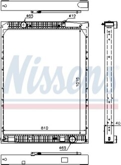 Радіатор, охолодження двигуна NISSENS 67169