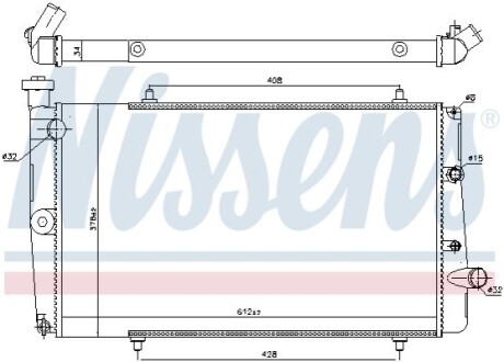 Радиатор, охлаждение двигателя NISSENS 634811